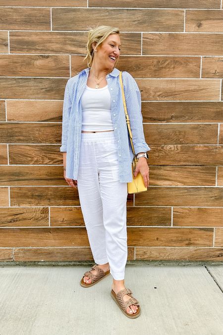 I’m obsessed with these linen pants!! ✨

They are lightweight, breathable and are perfect for styling this summer! I grabbed them in a M and have plenty of room! I like that they hit at my ankles and show of my cute sandals! 🙌🏼

Such a great affordable summer fashion find! 🫶🏼

#LTKStyleTip #LTKSeasonal #LTKFindsUnder50