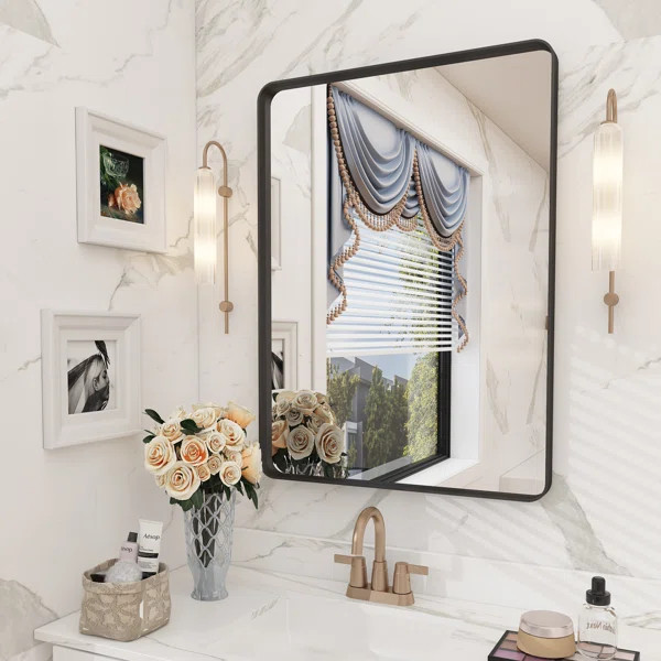 Aevar High-Strength Tempered Glass and Aluminum Alloy Framed French Cleat Mounted Wall Mirror | Wayfair North America