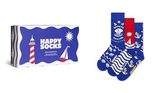 Happy Socks 3-Pack Gift Set, Smooth Sailing, M/L | Amazon (US)