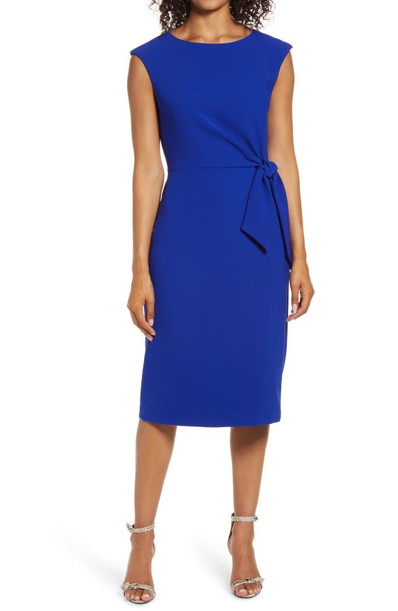 Cap Sleeve Crepe Sheath Dress | Nordstrom