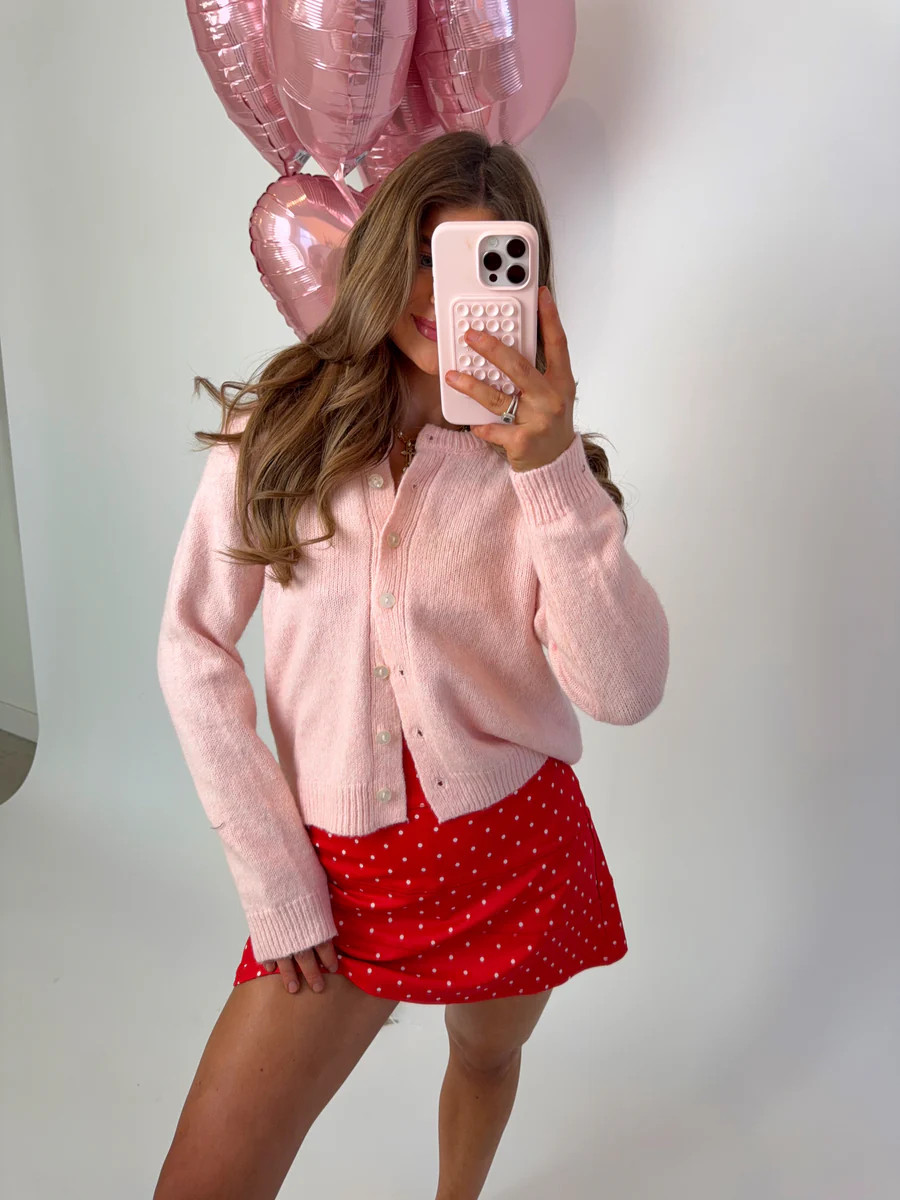 Poppie Knit Cardigan - Pink | Ave and Liv Boutique