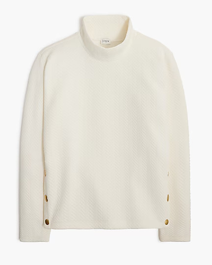 Herringbone mockneck sweatshirt | J.Crew Factory