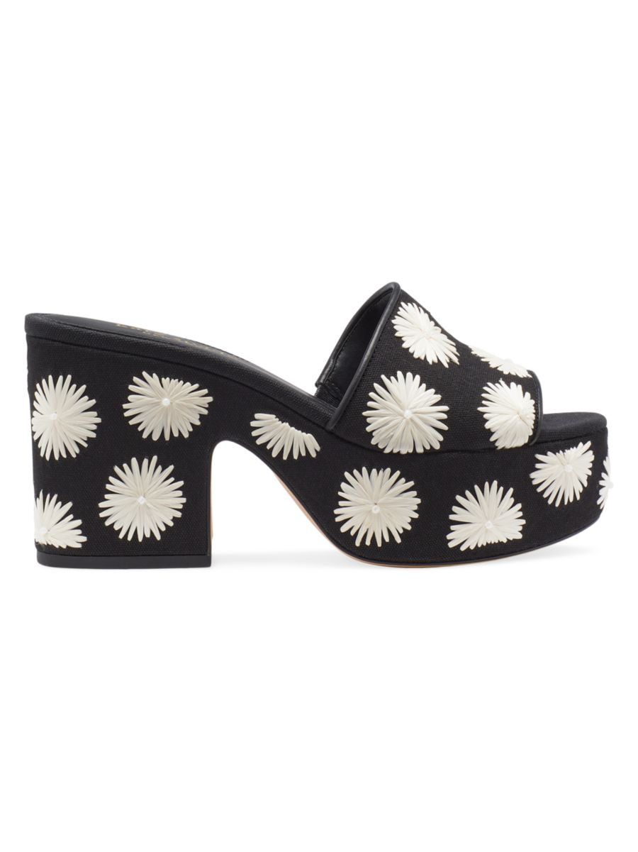 Ibiza Pom-Pom Floral Slides | Saks Fifth Avenue