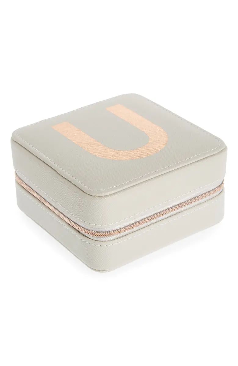 Initial Zip Square Jewelry Box | Nordstrom