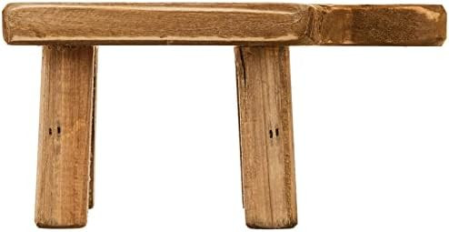 Creative Co-Op Rectangle Wood Pedestal with Handle, Small, Brown | Amazon (US)