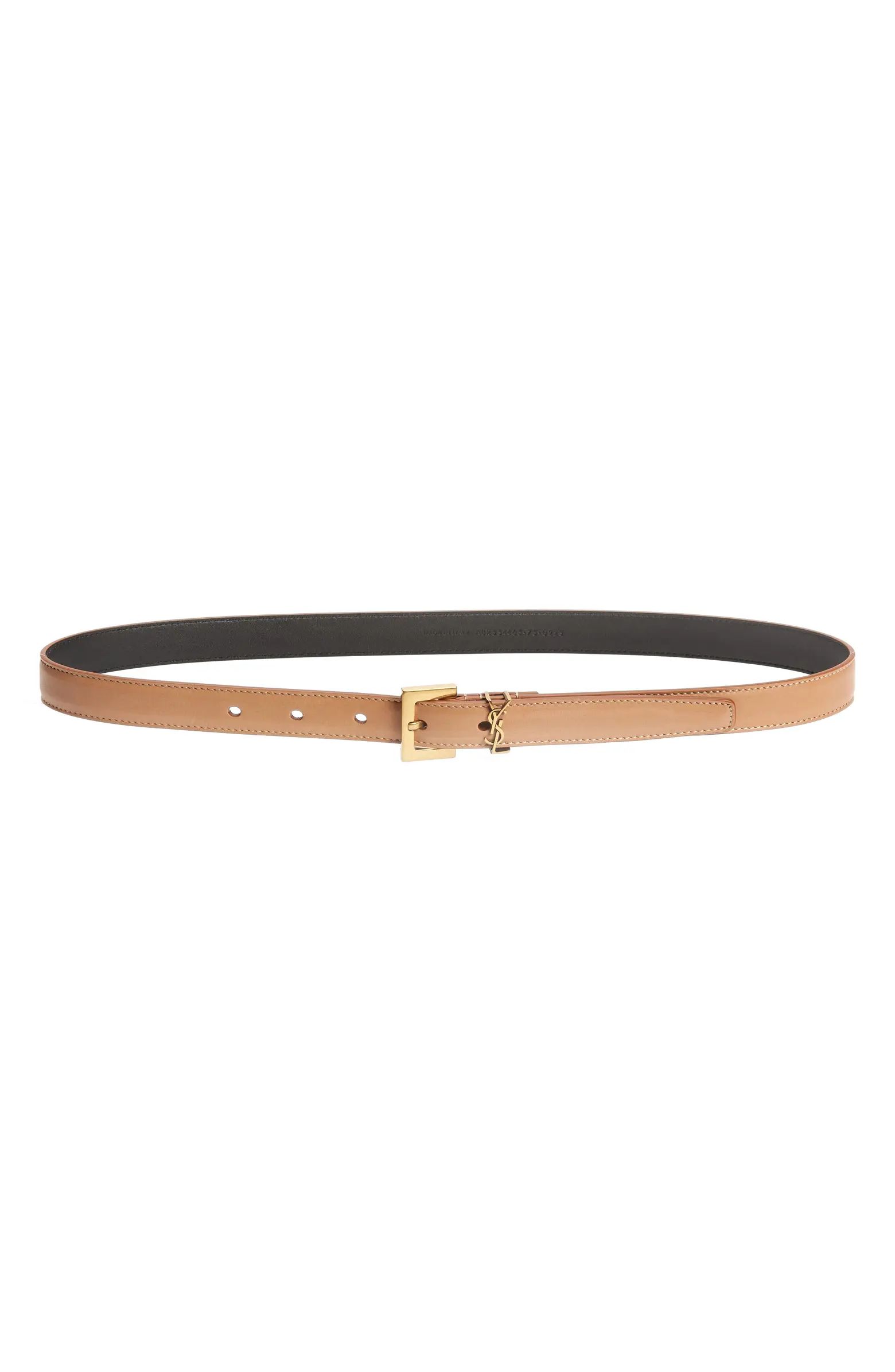 Monogram Keeper Leather Belt | Nordstrom