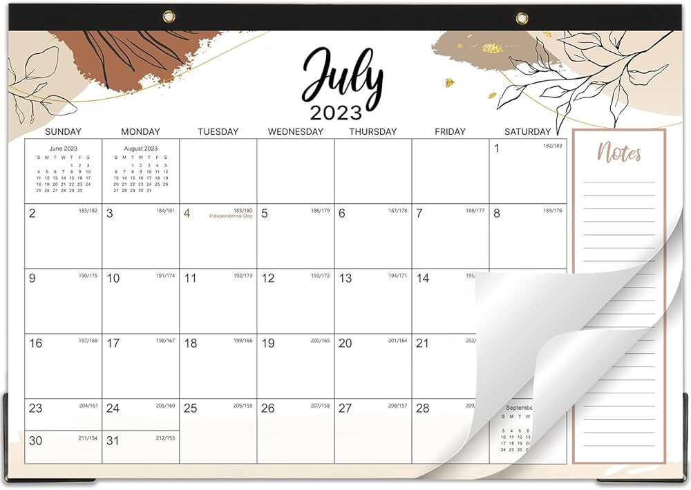Desk Calendar 2023-2024 - 18 Monthly Desk/Wall Calendar 2023-2024, Jul. 2023 - Dec. 2024, 17”X ... | Amazon (US)