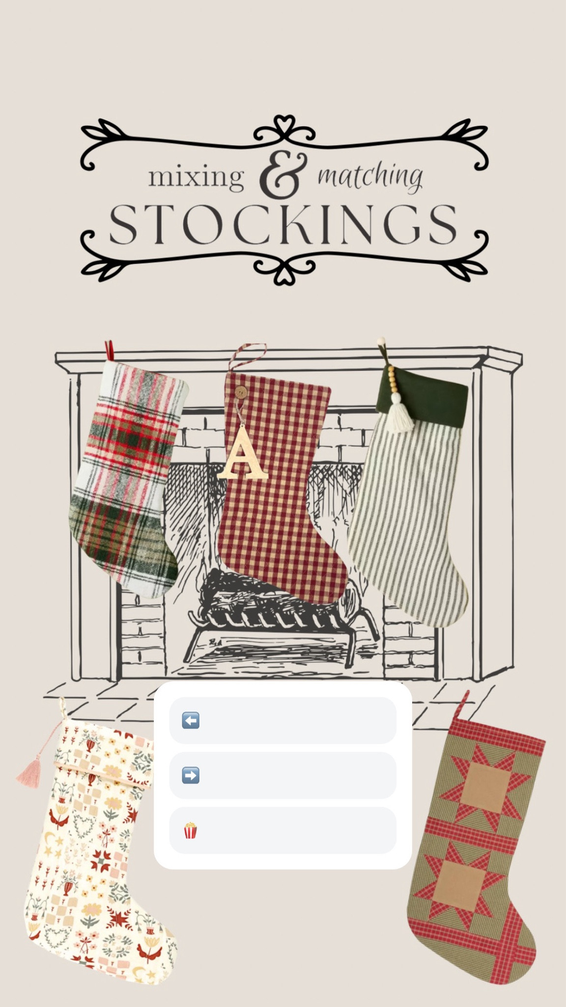 Mixing and matching stockings-folksy & festive 🎄🛷