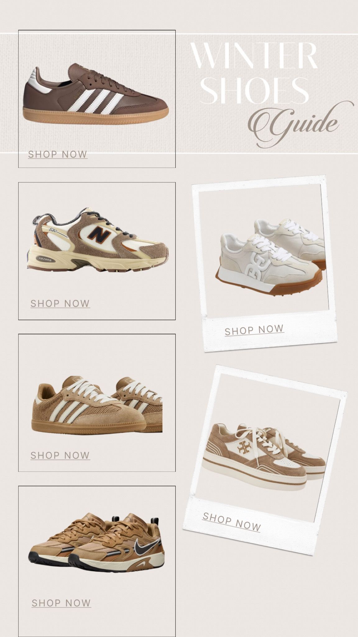 Winter sneakers still in stock - gift guide for her - nude sneakers - brown sneakers - beige sneakers - neutral tennis shoes - Winter shoes for women - new balance sneakers - adidas sneakers - sam Edelman - favorite shoes 

#LTKShoeCrush #LTKGiftGuide #LTKSaleAlert