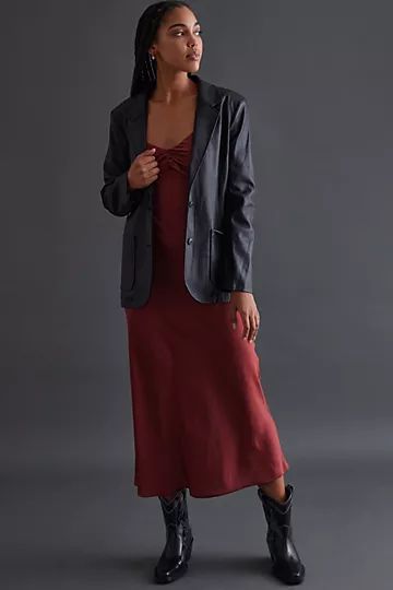 By Anthropologie Faux Leather Blazer | Anthropologie (US)