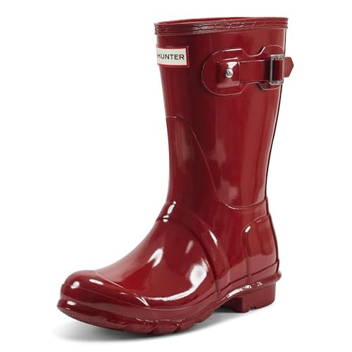 Hunter Women's Original Short Gloss Rain Boots, Military Red, 8 | Amazon (US)