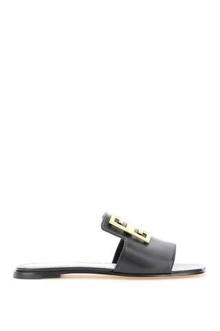 GIVENCHY LEATHER MULES WITH 4G LOGO 35 Black Leather | Residenza725 US