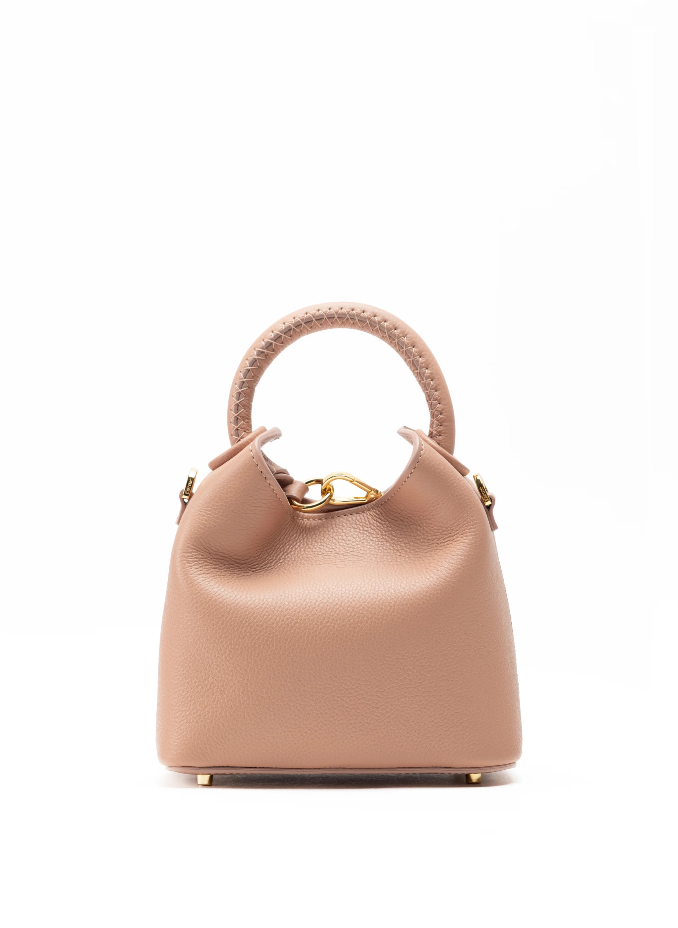 Madeleine Pebbled Leather Dust Pink | Elleme