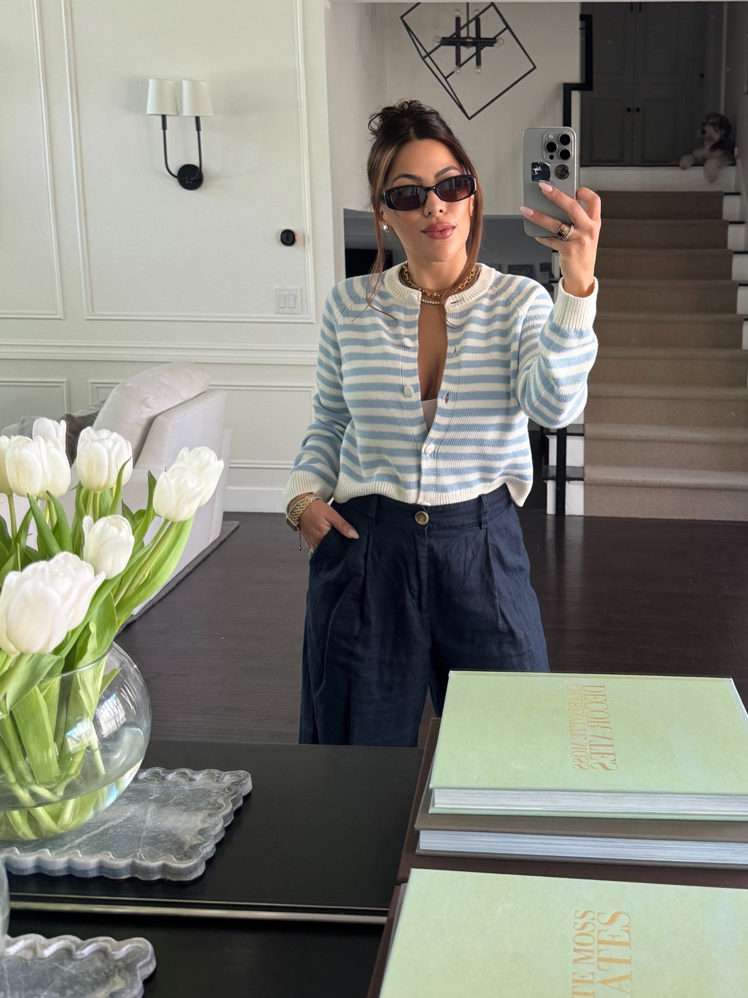 Top : small 
Pants: old Zara but I linked very similar style 
