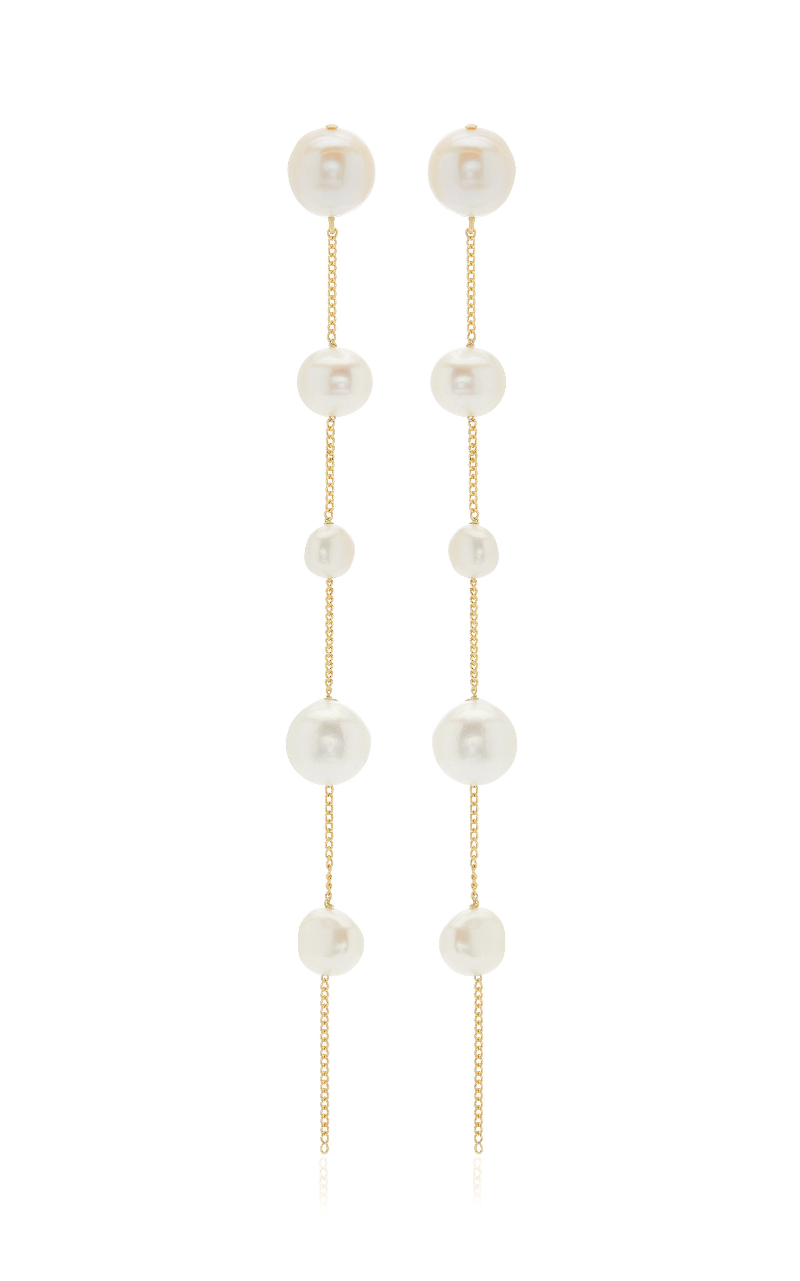 Atum Brass and Pearl Earrings | Moda Operandi (Global)