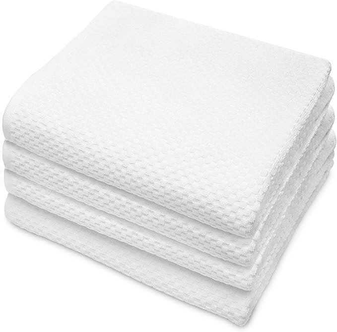 COTTON CRAFT- Euro Spa Set of 4 Luxury Waffle Weave Bath Towels, Oversized Pure Ringspun Cotton, ... | Amazon (US)