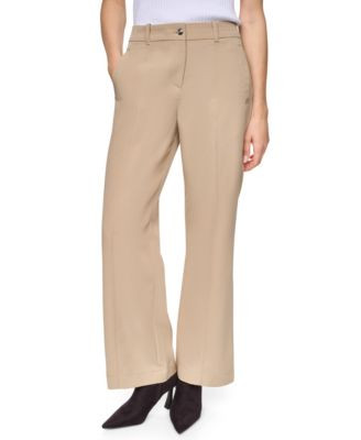 Dkny Women's Seamed Bi-Stretch Flare-Leg Pants - Travertine | Macy's