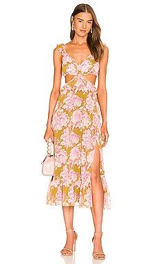 LIKELY Katerina Dress in Olive Oil & Pink from Revolve.com | Revolve Clothing (Global)