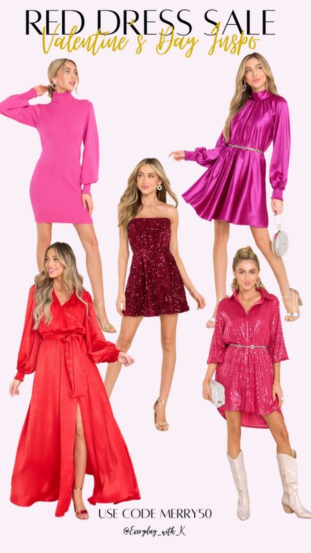 Red Dress Sale-50% off site wide. Valentines Day Inspo

#LTKfindsunder100 #LTKSeasonal #LTKHoliday