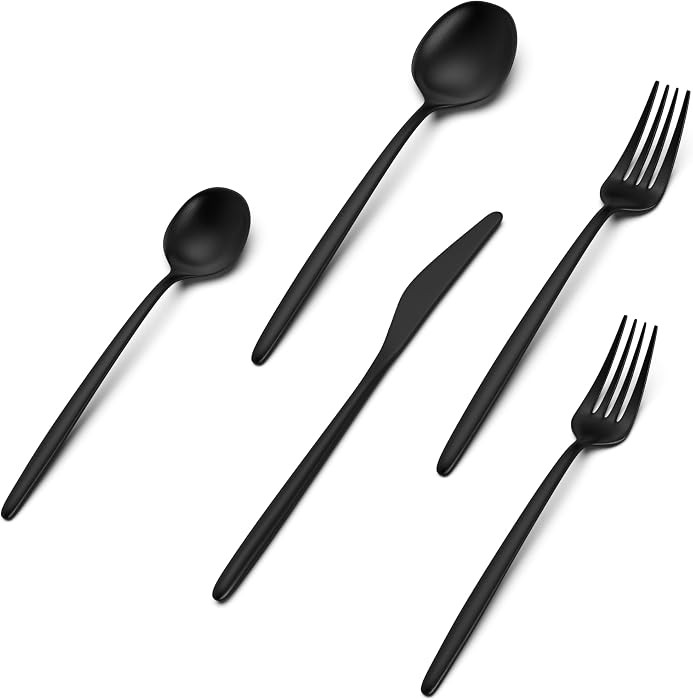 Minimalist 2.0 20-Piece Flatware Set, 18/10 Stainless Steel | Amazon (US)
