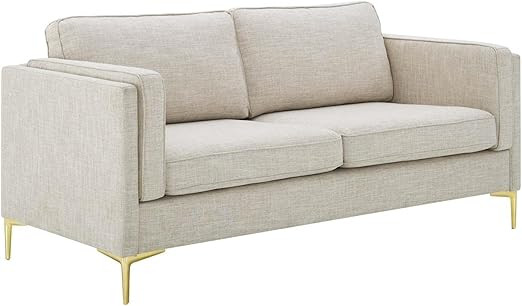 Modway Kaiya Upholstered Fabric Sofa, Beige | Amazon (US)