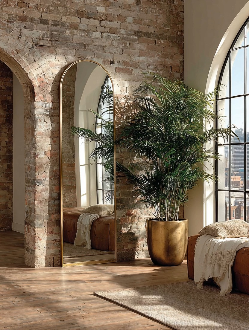 Have a rustic brick wall? Then you already have the hardest part done.

Now it’s time to elevate it.

There is something incredibly beautiful about the contrast between raw, textured brick and refined gold accents. One feels grounded and historic, the other feels elegant and timeless—and together, they create a space that looks effortlessly designed.

Start with a tall, arched floor-length mirror in a gold frame. It instantly adds height, light, and that architectural softness against the rugged wall.

Then layer in a gold planter with a lush indoor plant—this is where the space comes alive. The greenery softens the brick, while the gold ties everything together into one cohesive, elevated look.

That’s it. Just one corner, thoughtfully styled.

This is the power of intentional decor—not more pieces, just the right ones.

✨ We’ve curated multiple options for gold frame mirrors and statement planters in different sizes—shop below and create this look in your own space.

#HomeDecorIdeas #RusticMeetsModern #InteriorStyling 

 #LTKHome