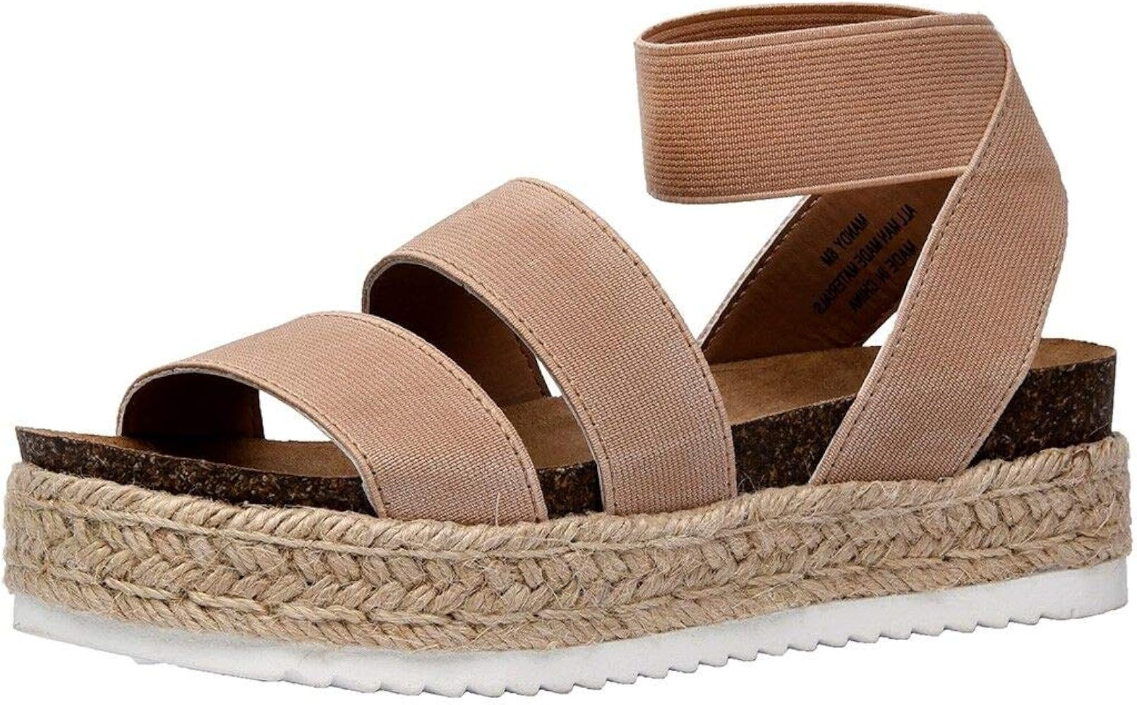 CUSHIONAIRE Women's Mandy Cork Espadrille Wedge Sandal | Amazon (US)