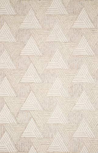 Loloi Ehren Collection Modern Geometric Area Rug, 7'-9" x 9'-9", Oatmeal/Ivory | Amazon (US)