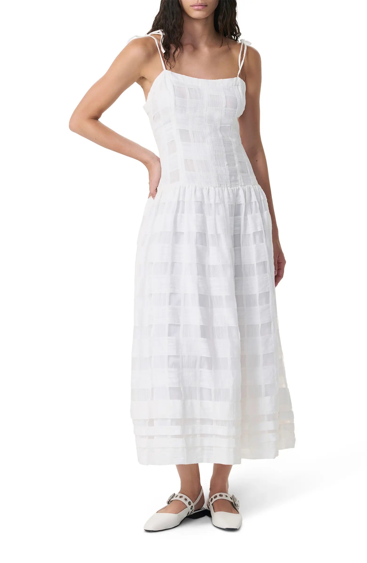 rag & bone Presley Check Tie Strap Maxi Dress | Nordstromrack | Nordstrom Rack
