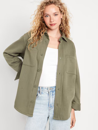 Fleece Tunic Shacket for Women | Old Navy (US)