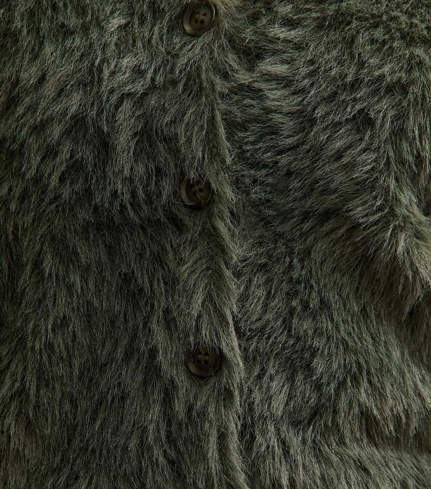 Light Khaki Super Fluffy Button Up Cardigan | New Look | New Look (UK)
