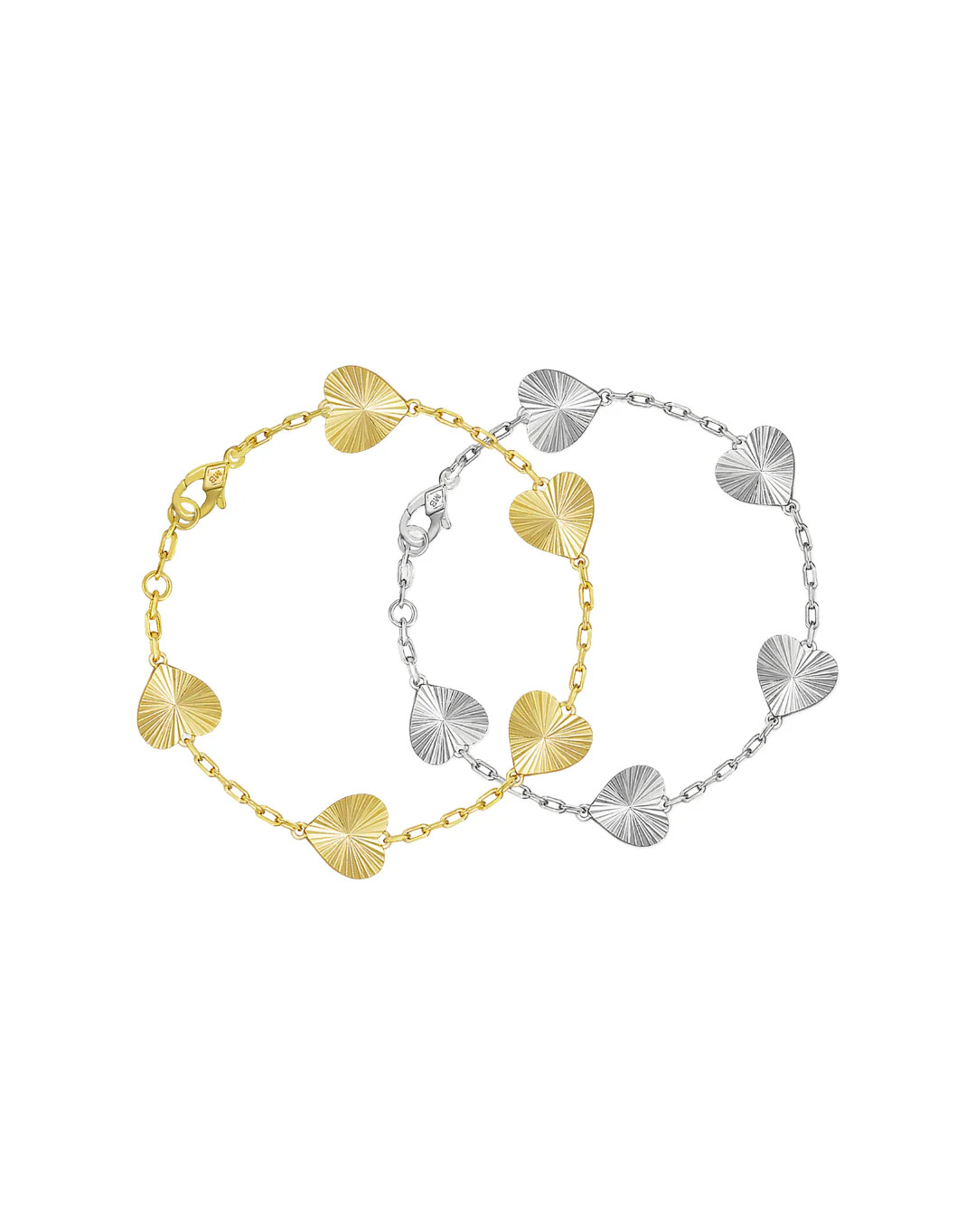 5 Fluted Heart Signature Bracelet | MB Styles