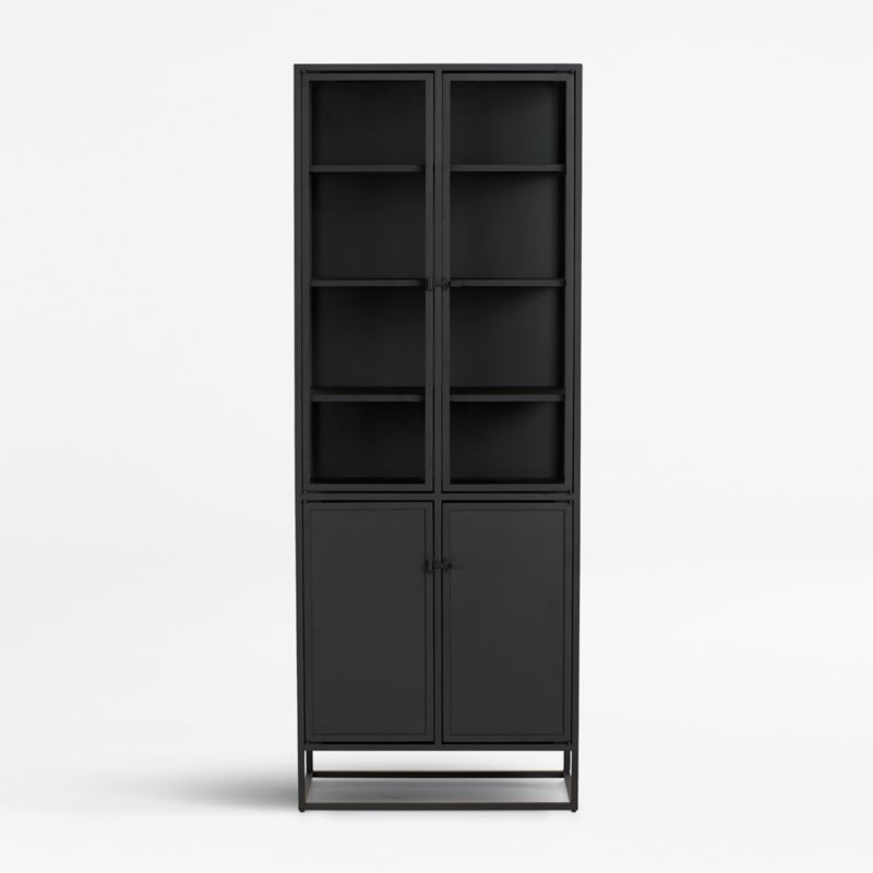 Casement Black Tall Cabinet | Crate and Barrel | Crate & Barrel