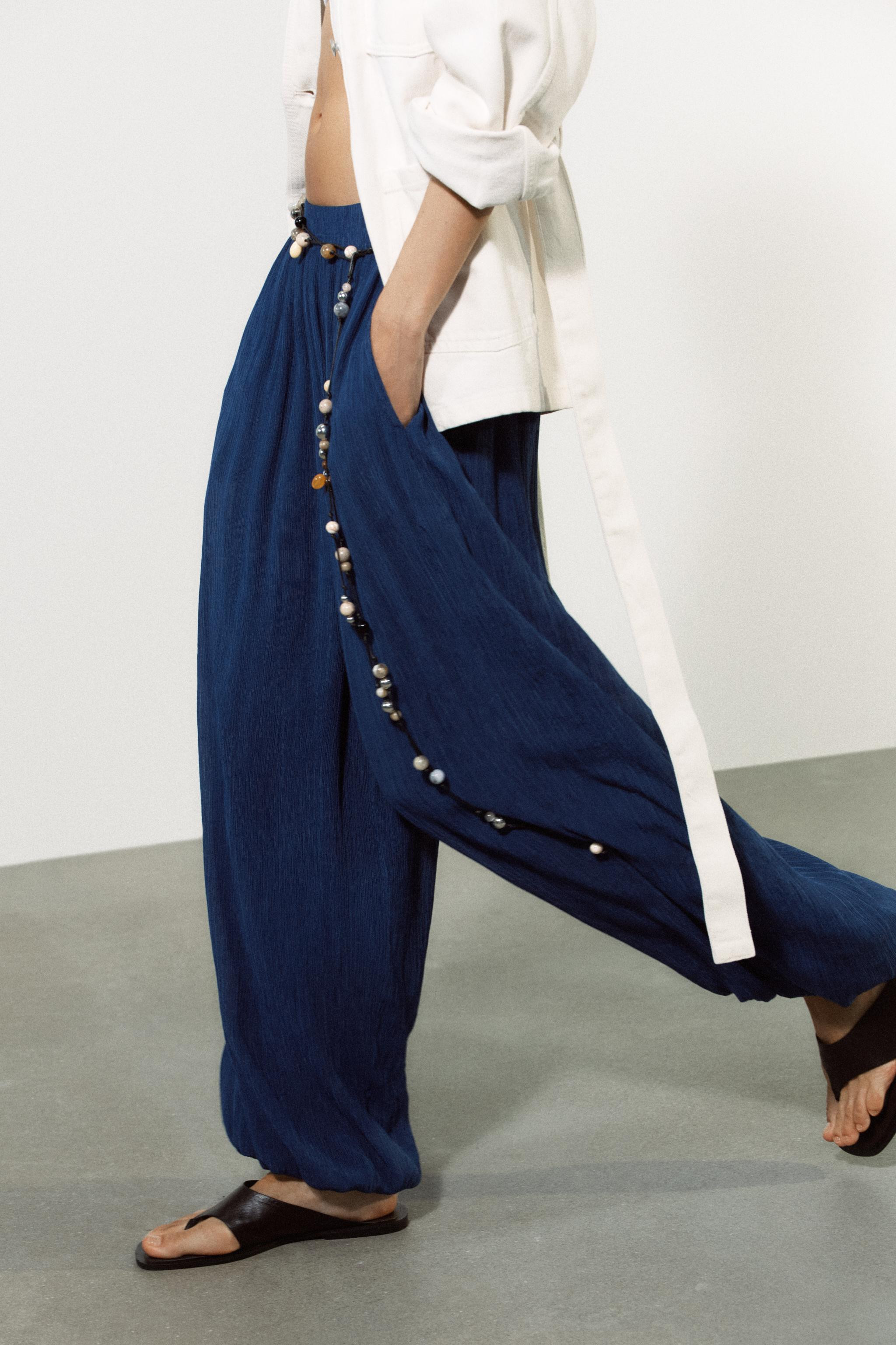 TEXTURED BALLOON PANTS | Zara US