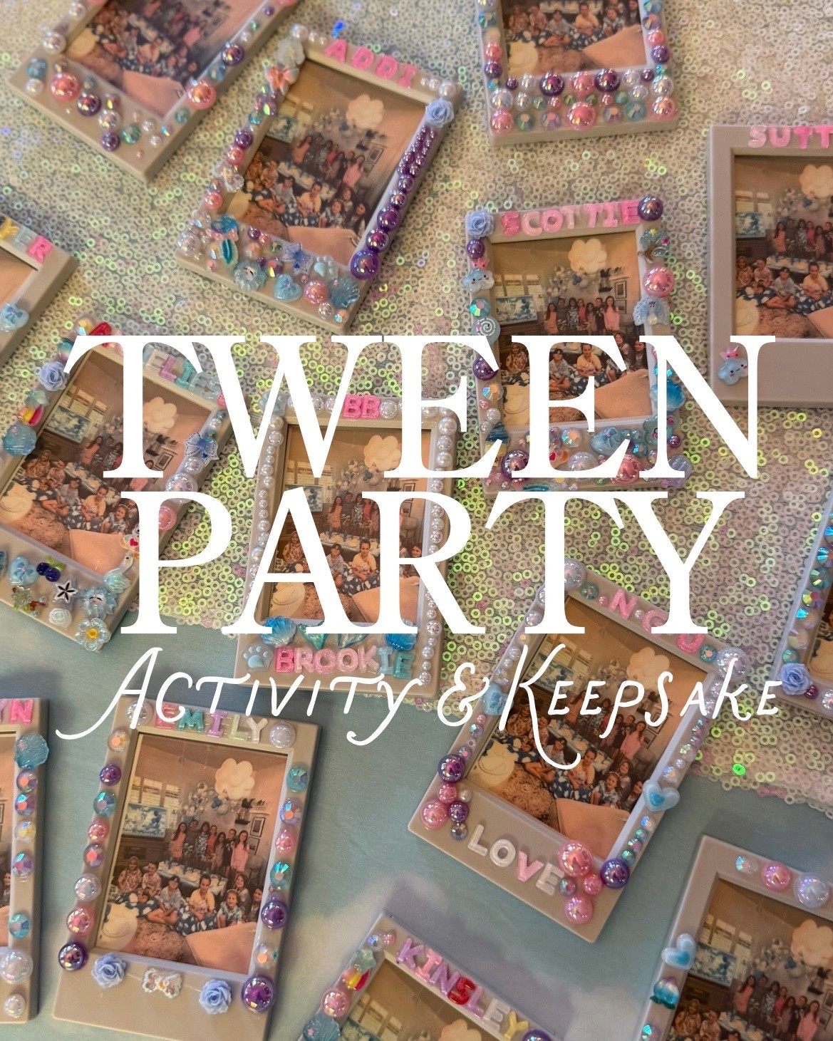 The tween party activity that doubles as a keepsake! ✨ Take a group photo at the start of the party, let them rhinestone their own frame, and they walk away with something they’ll actually keep. Every supply is linked, from the frames to the rhinestones to the glue!

#LTKKids #LTKmomlife #LTKHome