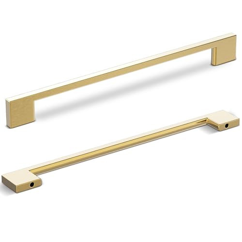 Southern Hills 10 Pack Gold Cabinet Pulls 224mm Brushed Gold Drawer Pulls Gold Handles for Drawers Brushed Brass Drawer Pulls Gold Cabinet Handles Brass Cabinet Pulls Gold Kitchen Hardware Cupboard | Amazon (US)