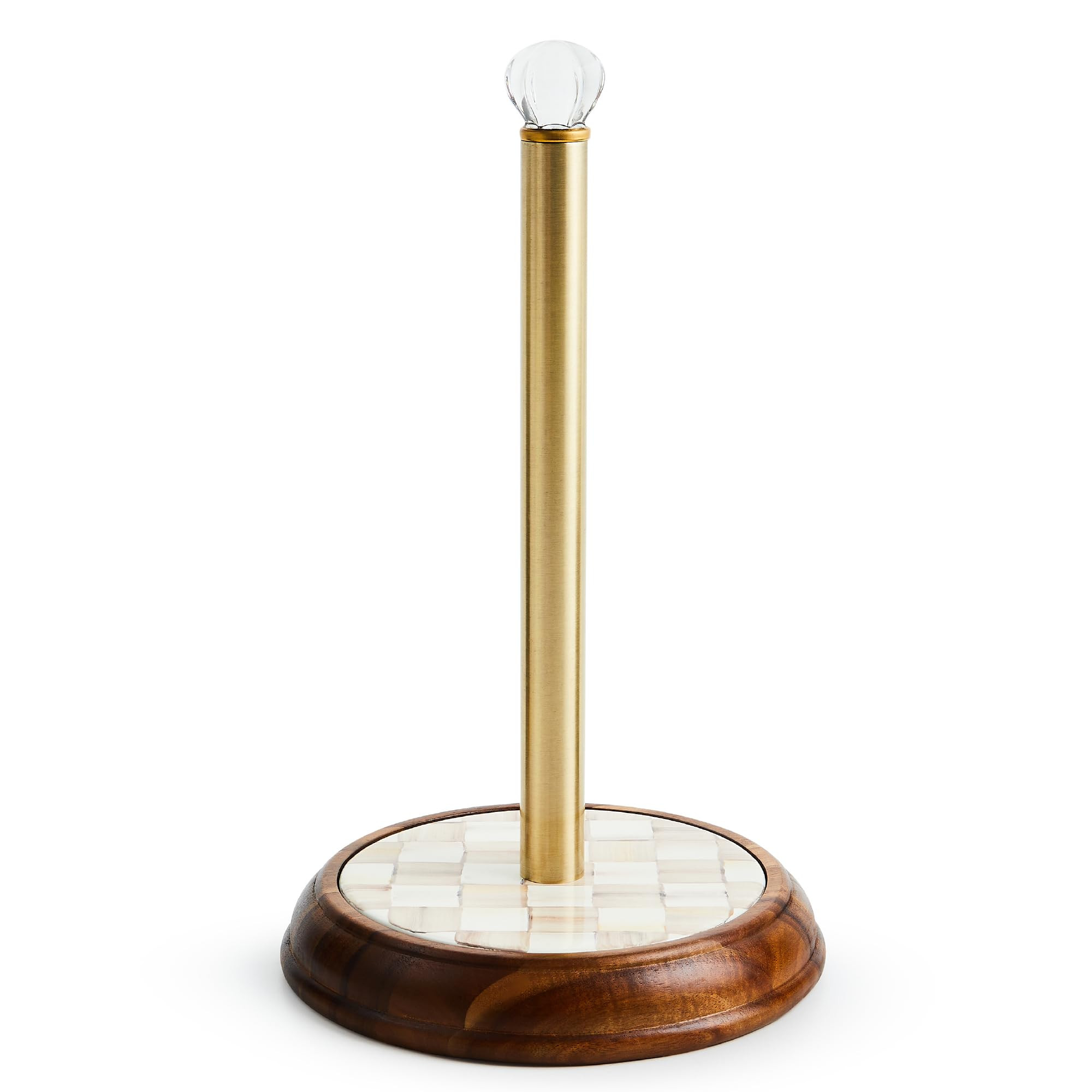 MACKENZIE-CHILDS Wood Paper Towel Holder, Decorative Paper Towel Holder for Kitchen, Brown-and-Wh... | Amazon (US)