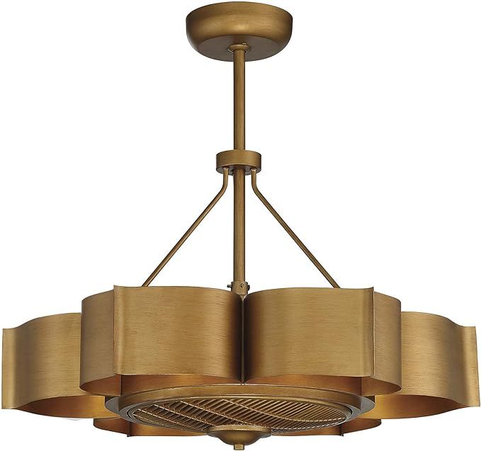 Savoy House 39-FD-125-54 Stockholm 6-Light Fandelier in Gold Patina (31" W x 12" H) | Amazon (US)
