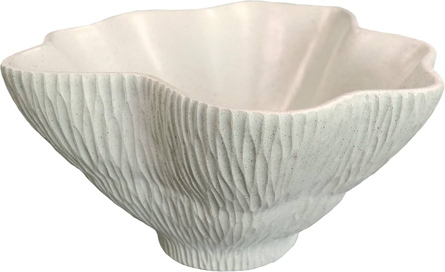 10" Large Decorative Bowl Decor, Modern Home Decoration Scallop Bowl,Fashion Key Bowl for Entranc... | Amazon (US)