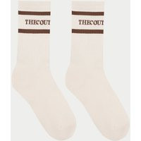 Double Stripe Copyright Sock - Off White | The Couture Club