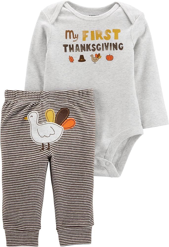 Carter's Baby 2-Piece Thanksgiving Bodysuit Pant Set | Amazon (US)