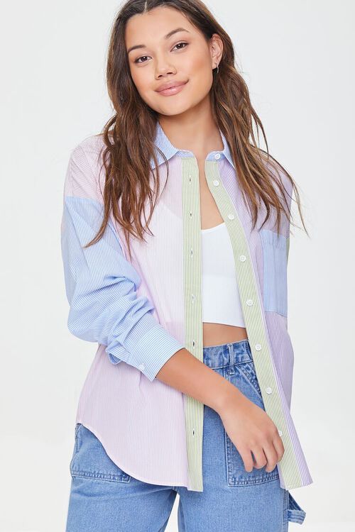 Colorblock Striped Shirt | Forever 21 (US)