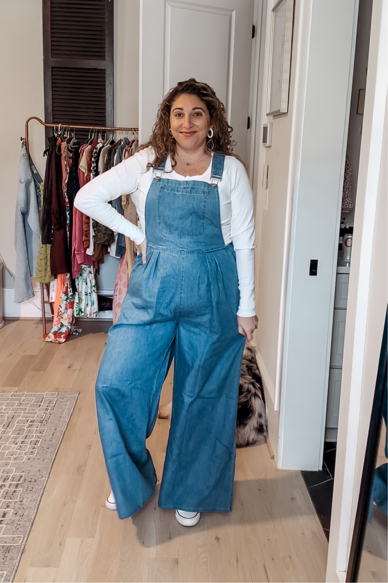 I’ve had these boho style wide leg overalls in my “save for later” cart on Amazon forever! Wasn’t sure how I’d like them on the tummy but I love them! They are beyond comfortable and a fun twist on a traditional overall! 

Overalls XL / Tee L / shoes TTS

#LTKStyleTip #LTKMidsize #LTKFindsUnder50