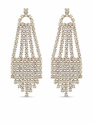 1980s Chandelier crystal-embellished dangling earrings