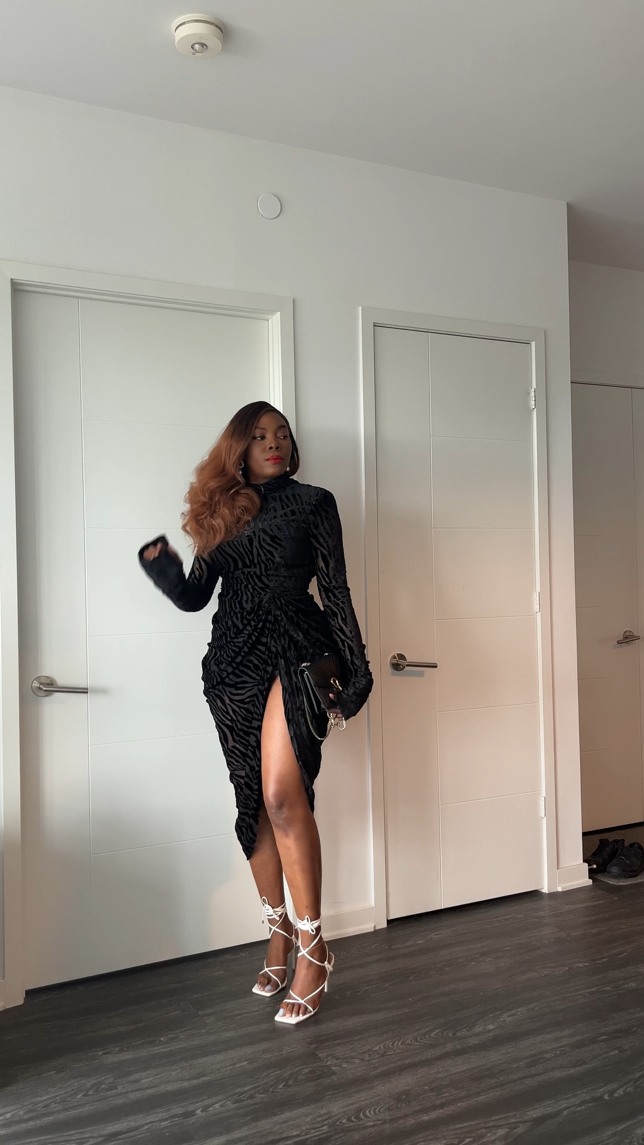 Extended sleeves, thigh high slit in black! Adds to cart! Love me a sexy dress! Wear to a wedding or absolutely wherever! 🤭

#LTKwedding #LTKFind #LTKSeasonal