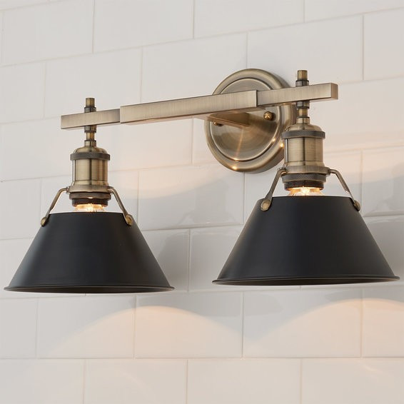 Truncated Cone Shade Vanity Light - 2 light | Shades of Light