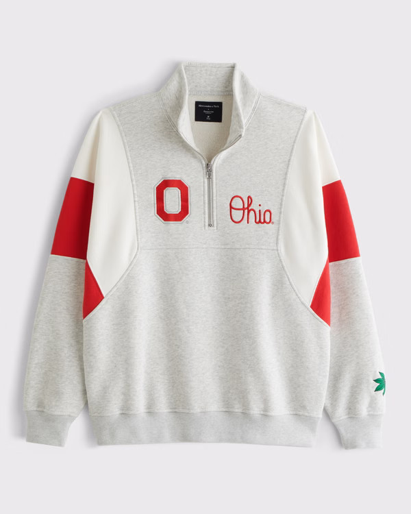 Men's The Ohio State University Half-Zip Sweatshirt | Men's Tops | Abercrombie.com | Abercrombie & Fitch (US)