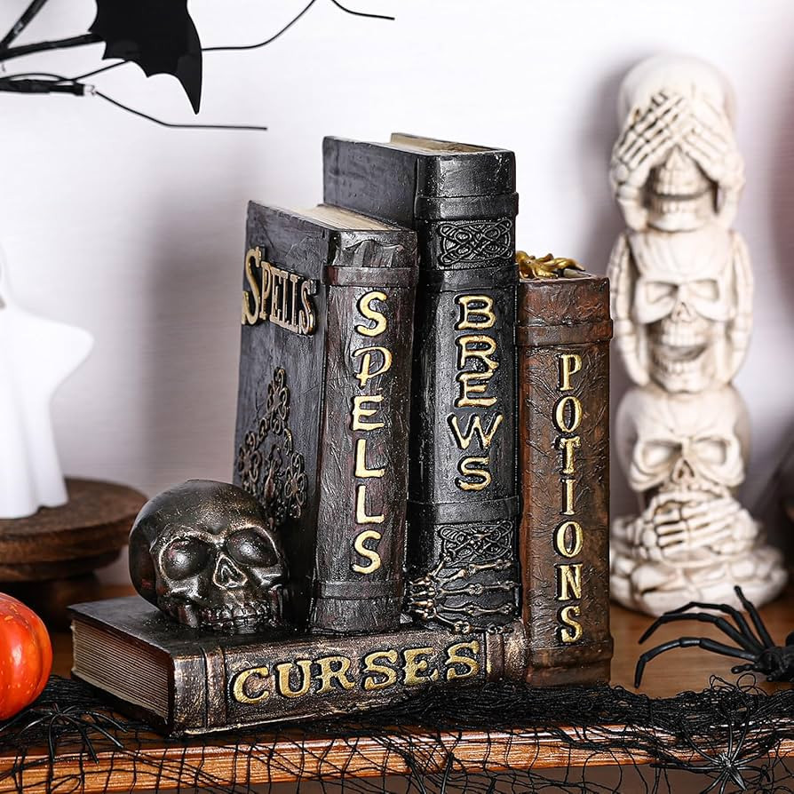 Namalu Witch and Wizard Spellbook Tabletop Decoration, Halloween Resin Witch and Wizard Spellbook... | Amazon (US)