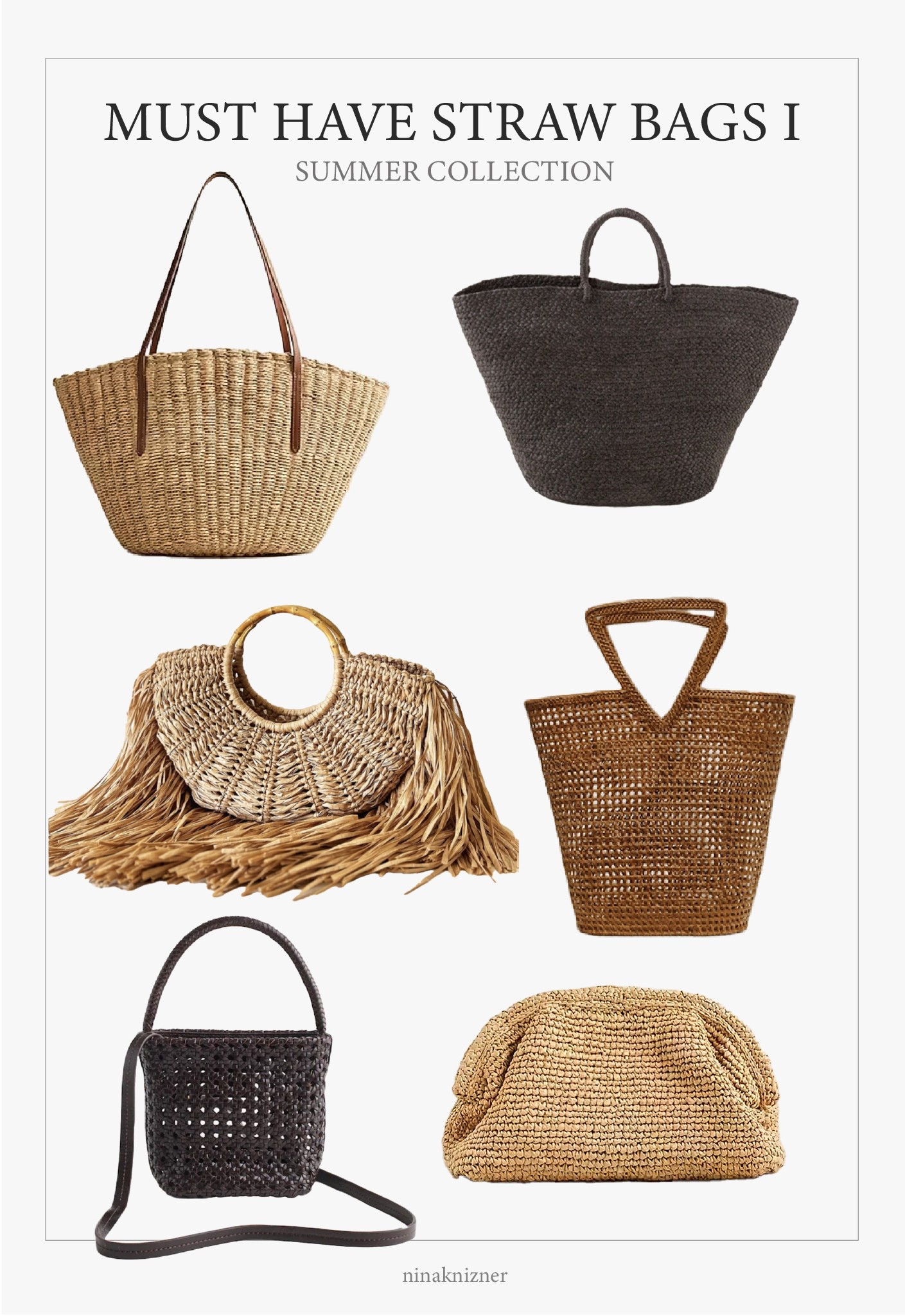 Gorgeous summer bags I’m totally in love with. Part I.

Love these raw materials in neutrals, browns and blacks. Can be worn with a dress, jeans and a T-shirt or a swimsuit..Super versatile and a summer must have. 

#neutraloutfits #summerbag #capsulewardrobe #strawbag #quietluxury #luxuryonabudget #artisanal

#LTKStyleTip #LTKSummerEdit #LTKSeasonal #LTKItBag