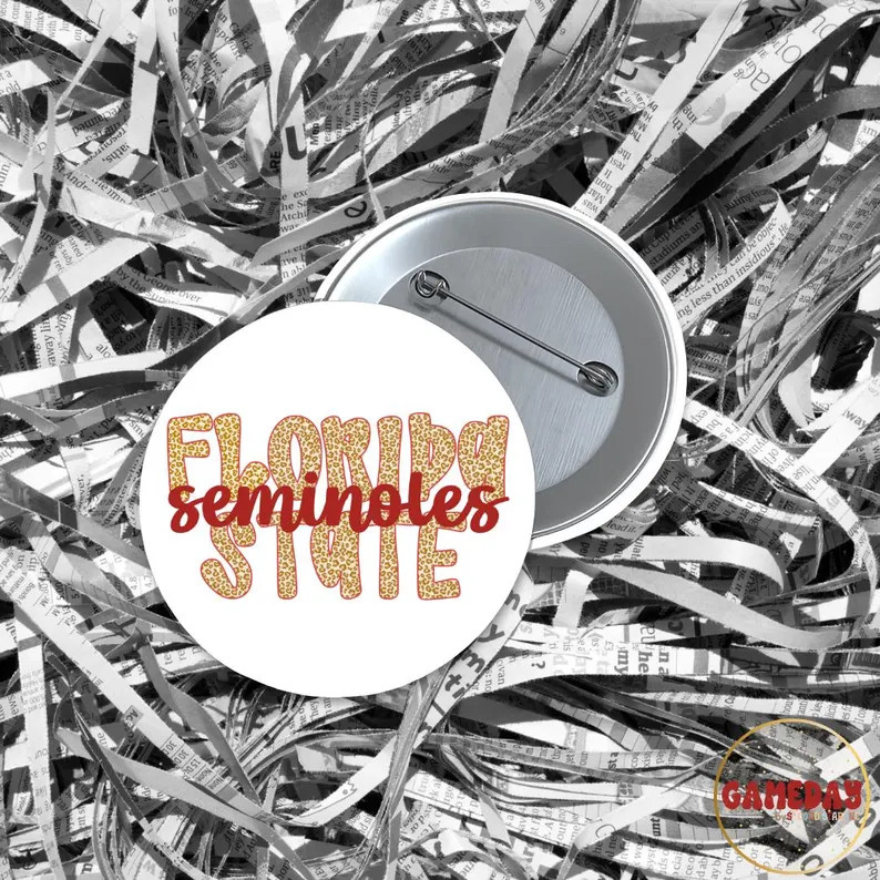 Florida State Seminoles Pinback Button, FSU Noles Gameday Button, Noles Tailgate Button, Florida ... | Etsy (US)
